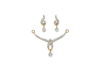 Gold Plated | CZ Studded Pendant Sets